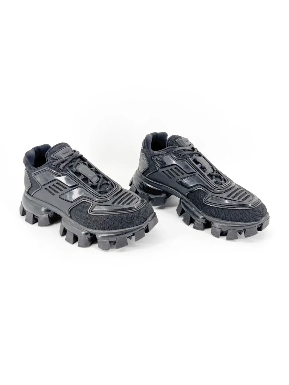 Prada Cloudbust Thunder Sneakers Men 5.5 Women 9.5 Black Chunky Lug Sole Shoe